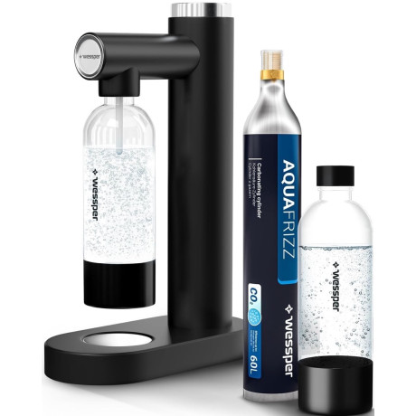 Saturator Wessper S1 Sodamaker + 1 butelka 0,8l + Cylinder CO2 Czarny