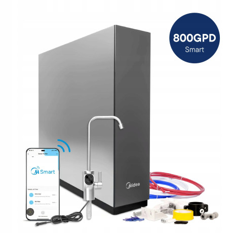 Osmoza Midea 800GPD Smart RO5 Filtr odwróconej osmozy z WiFi i elektronicznym kranem